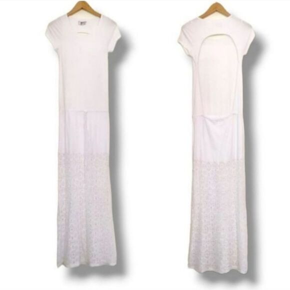 NEW Free People Nightcap Dreamcatcher Open Back Crochet Maxi Dress in White - Picture 3 of 15